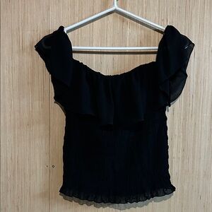 Wilfred Black Ruffle Blouse